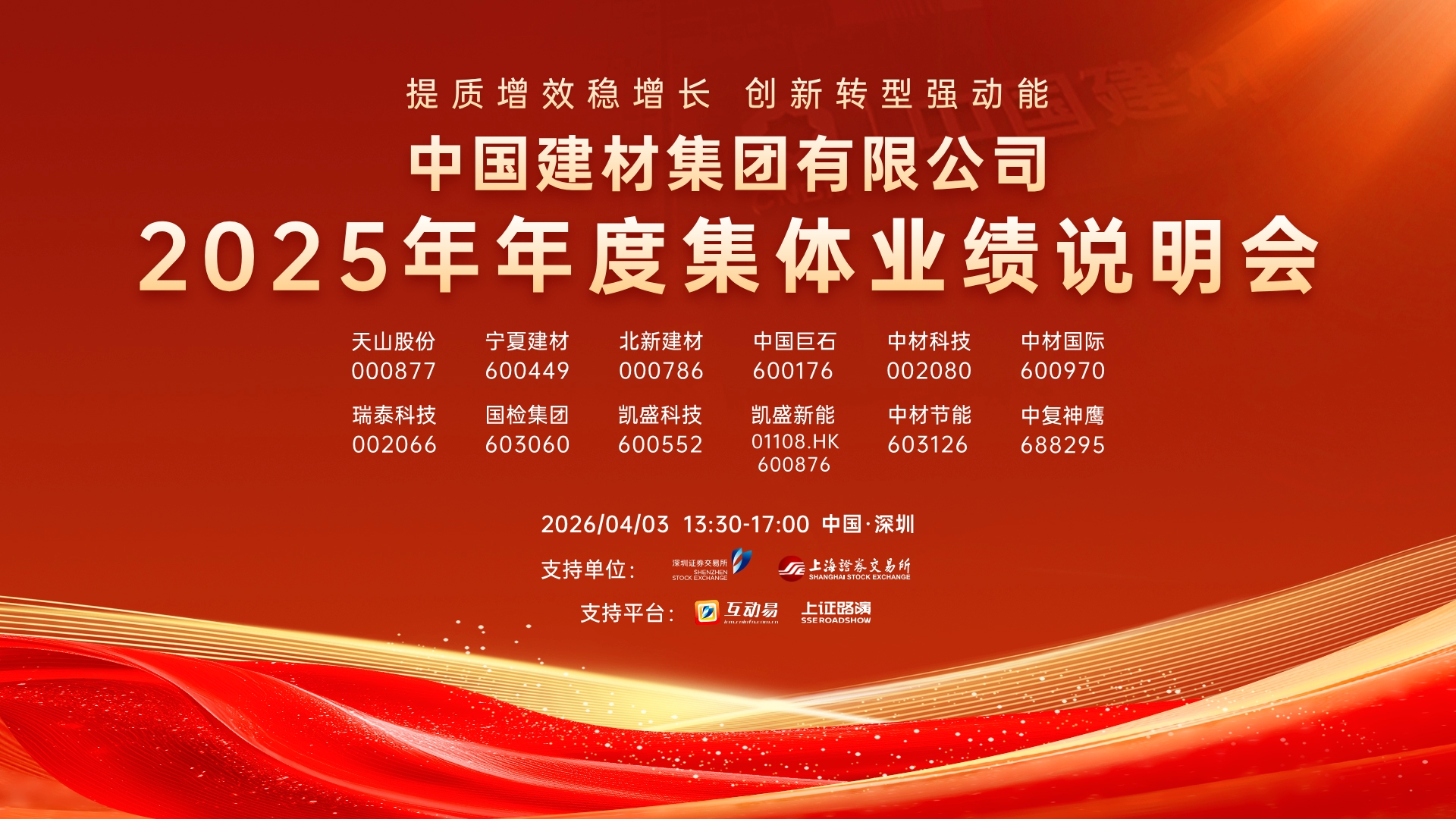 提质增效稳增长 创新转型强动能 ——中国建材集团2025年年度集体业绩说明会