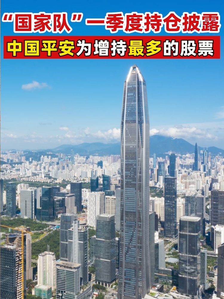 “国家队” 一季度持仓披露，中国平安为增持最多的股票