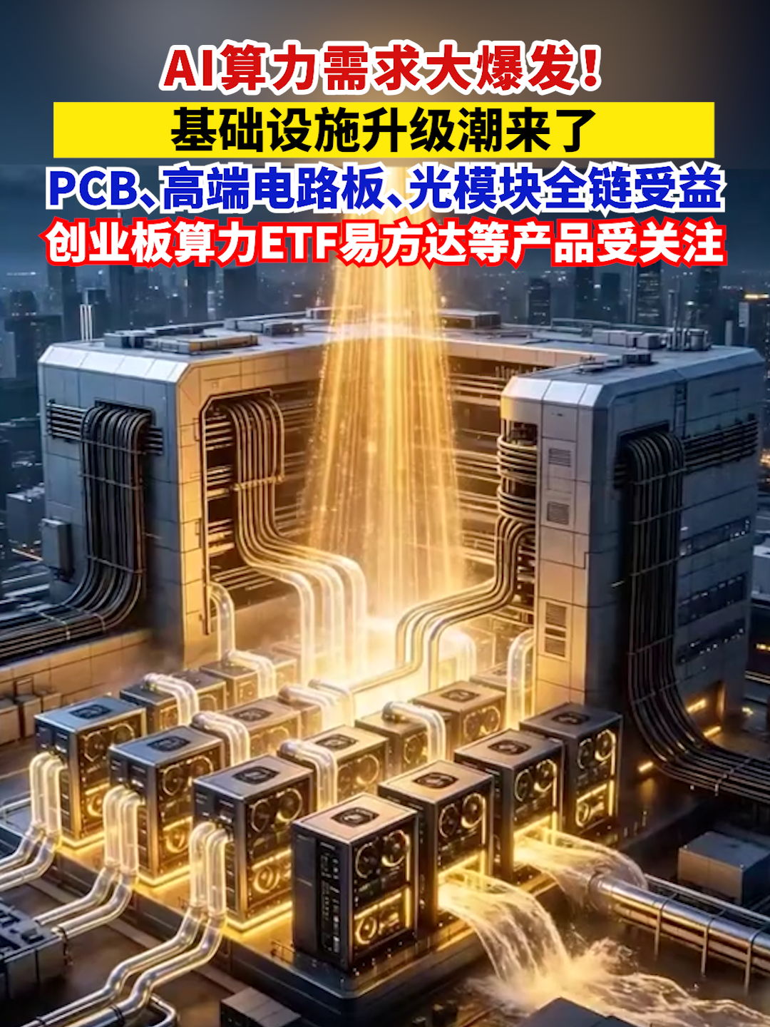 AI算力需求大爆发！基础设施升级潮来了，PCB、高端电路板、光模块全链受益，创业板算力ETF易方达等产品受关注