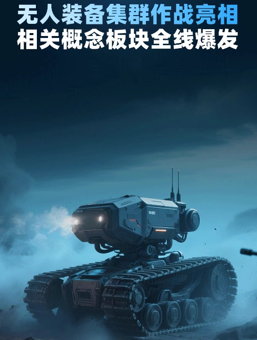 【股票学习机】无人装备集群作战亮相，相关概念板块全线爆发